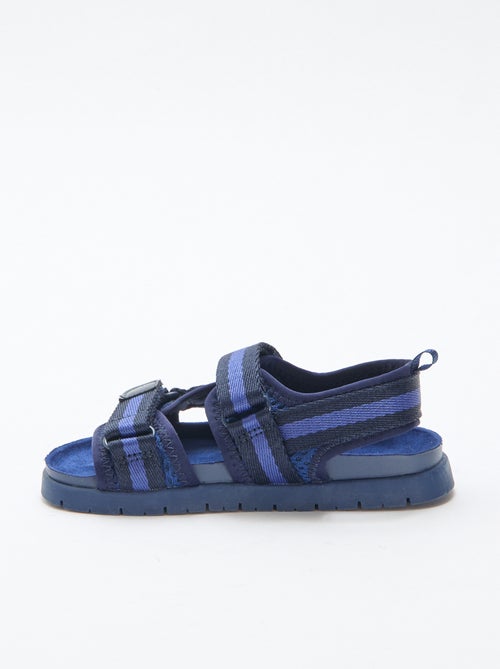 Blauwe sandalen met klittenband - Kiabi