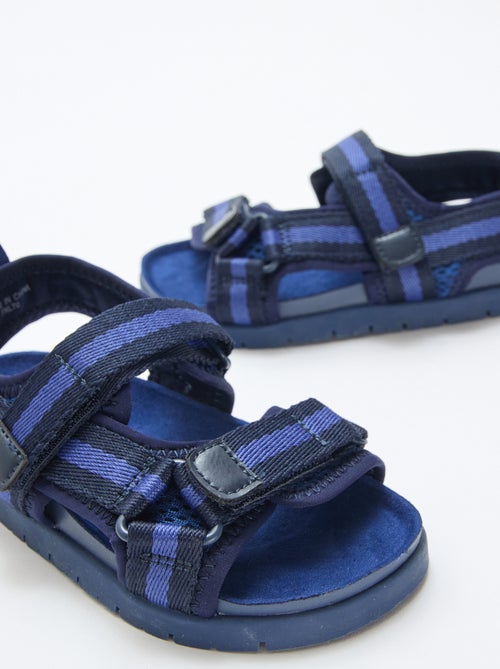 Blauwe sandalen met klittenband - Kiabi