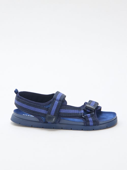 Blauwe sandalen met klittenband - Kiabi