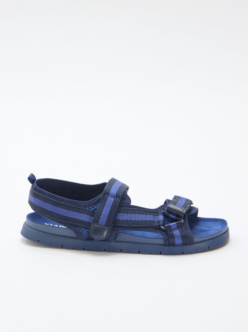 Blauwe sandalen met klittenband Blauw - Kiabi