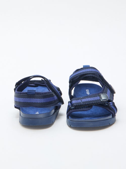 Blauwe sandalen met klittenband - Kiabi