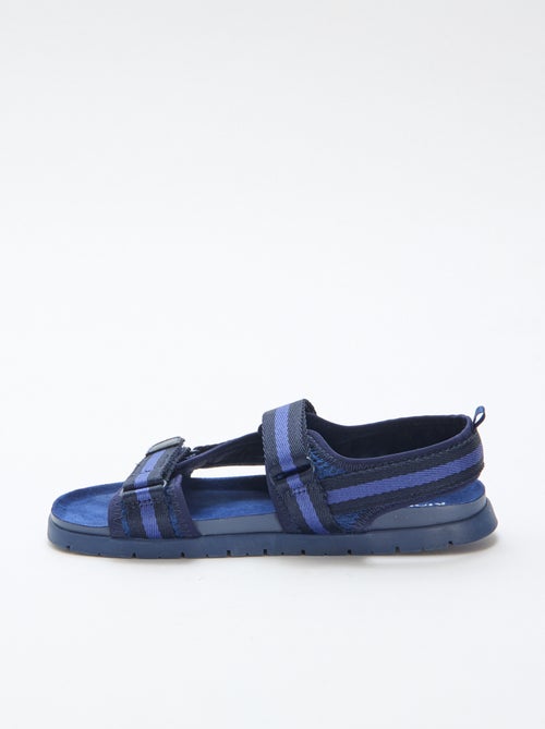 Blauwe sandalen met klittenband - Kiabi