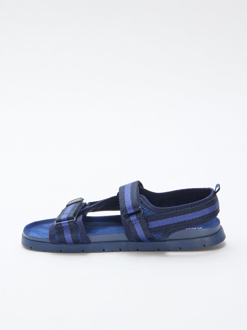 Blauwe sandalen met klittenband Blauw - Kiabi