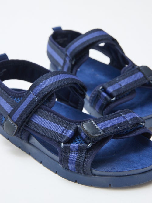 Blauwe sandalen met klittenband - Kiabi