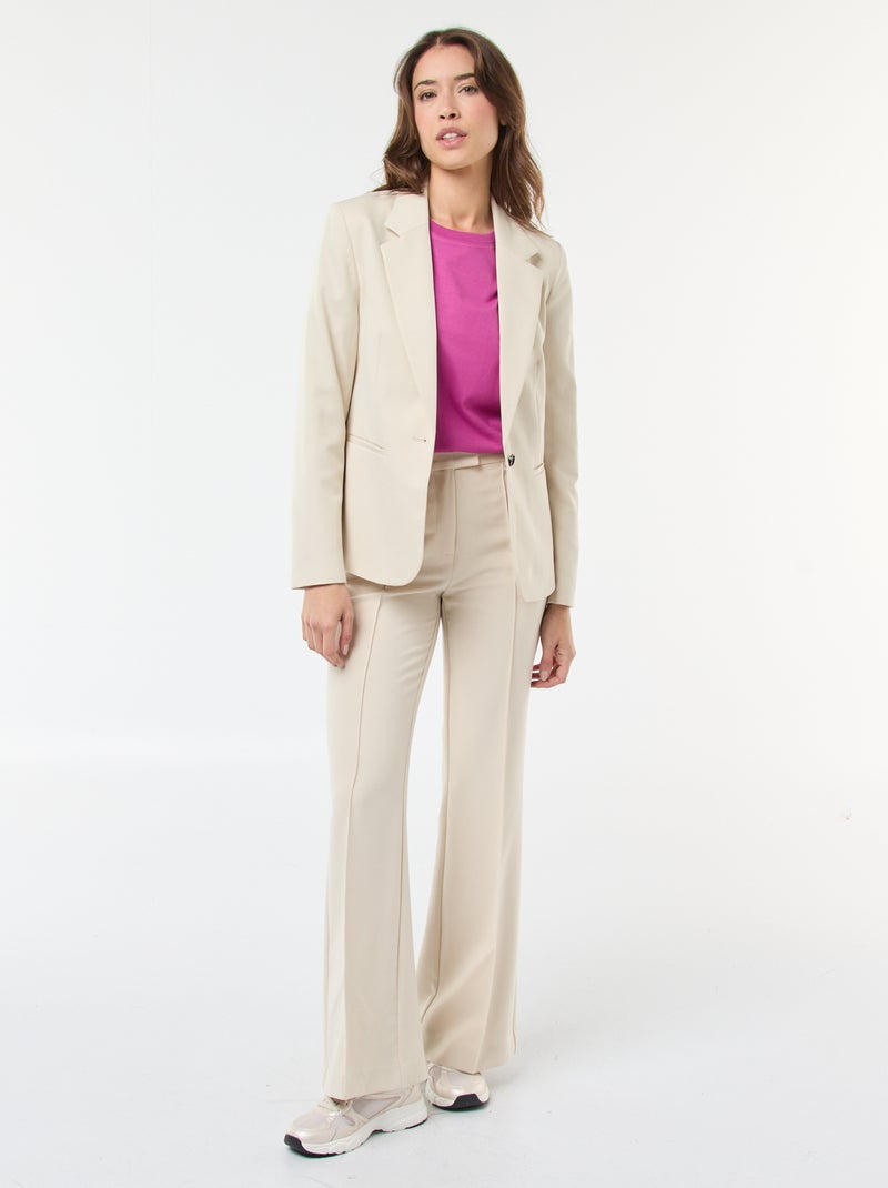 Blazer met lange mouw Biege - Kiabi