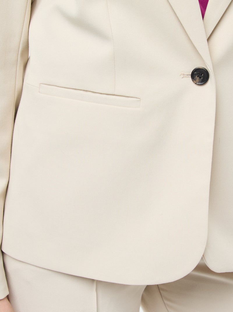 Blazer met lange mouw Biege - Kiabi