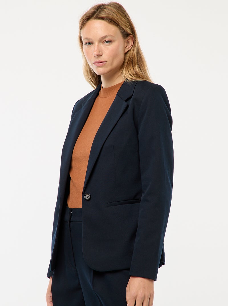 Blazer met lange mouw Blauw - Kiabi