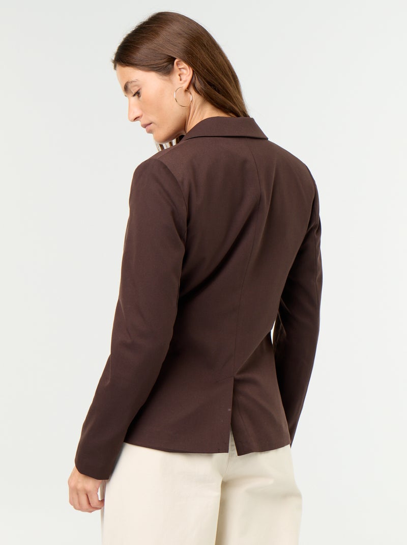 Blazer met lange mouw Bruin - Kiabi