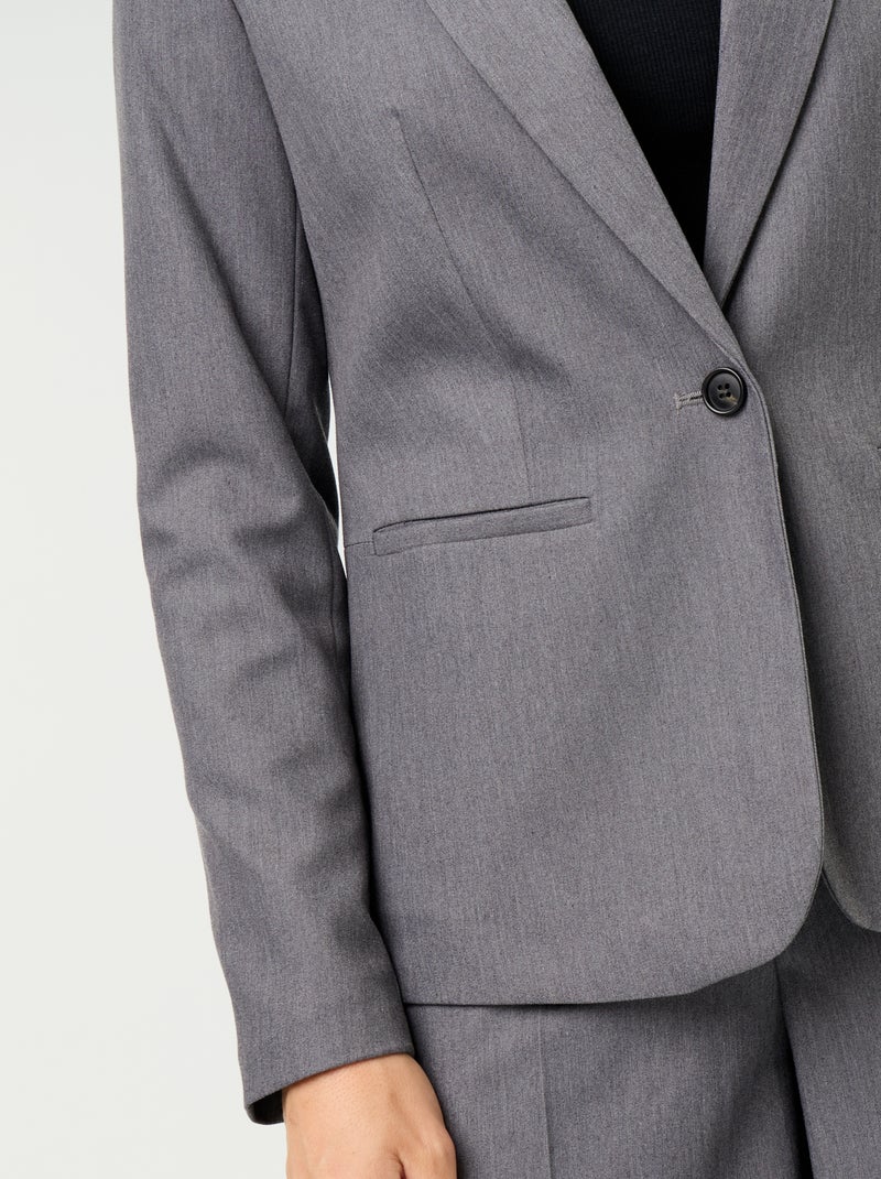 Blazer met lange mouw Grijs - Kiabi