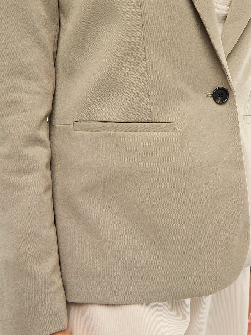 Blazer met lange mouw Groen - Kiabi