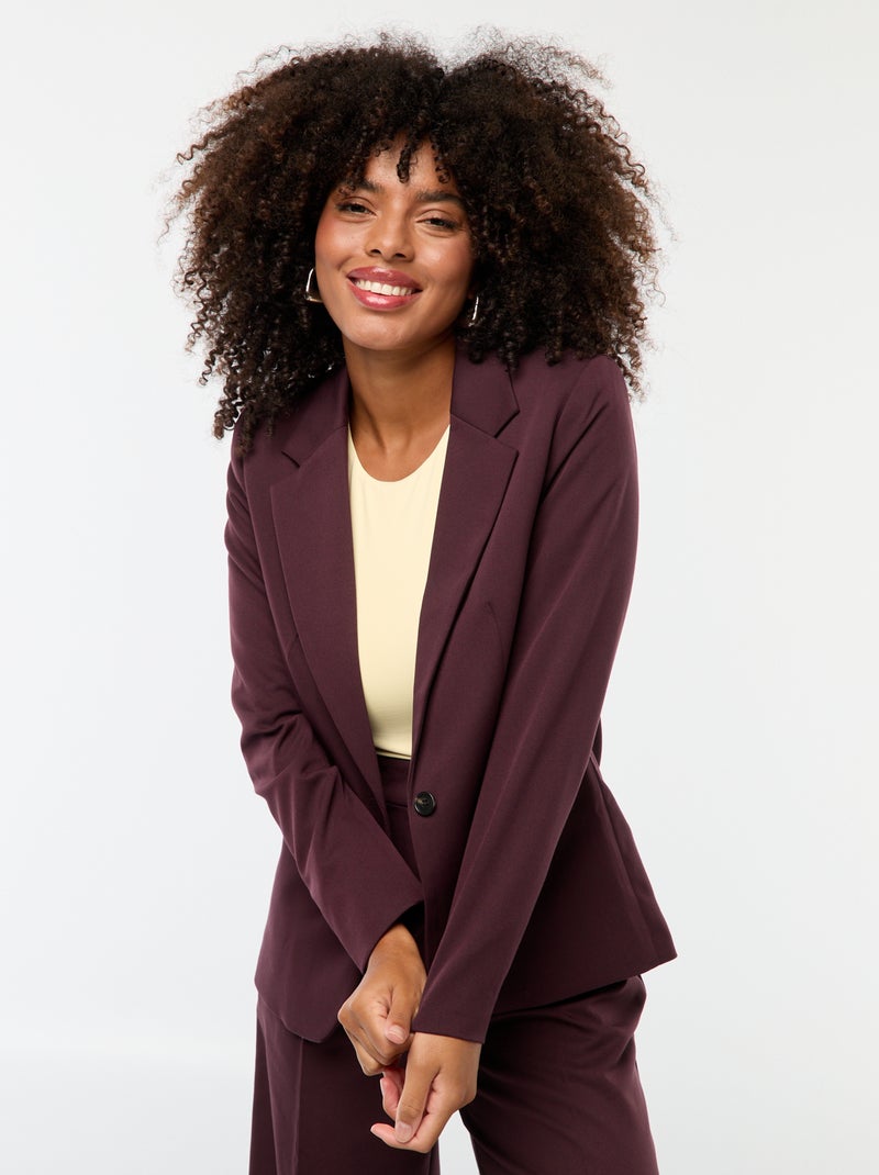 Blazer met lange mouw Paars - Kiabi