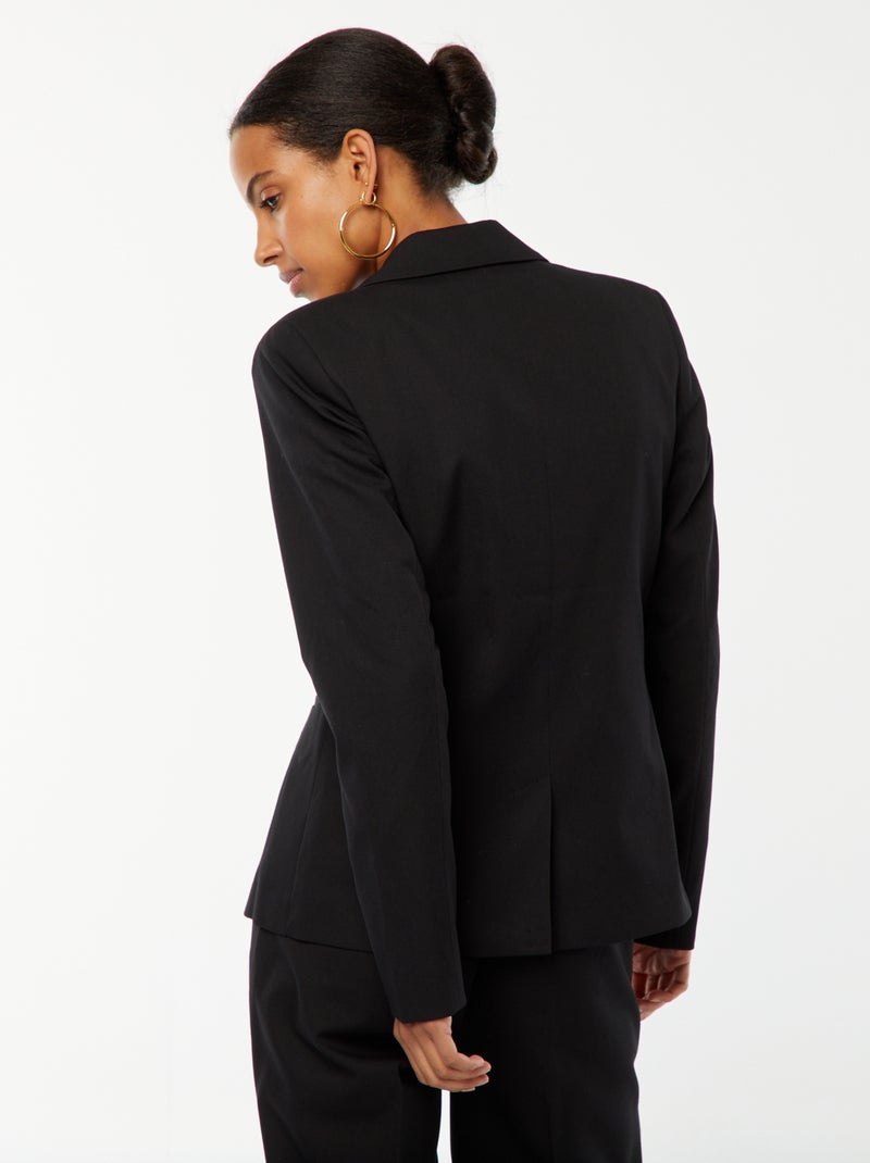 Blazer met lange mouw Zwart - Kiabi