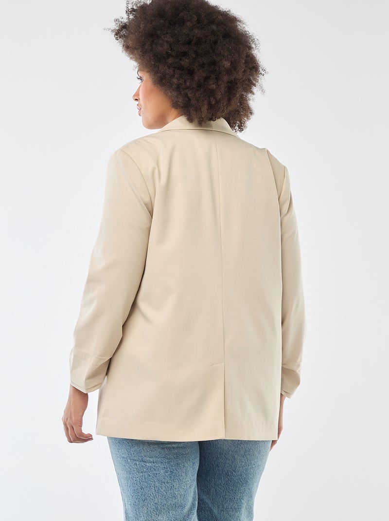 Blazer met lange mouwen Biege - Kiabi