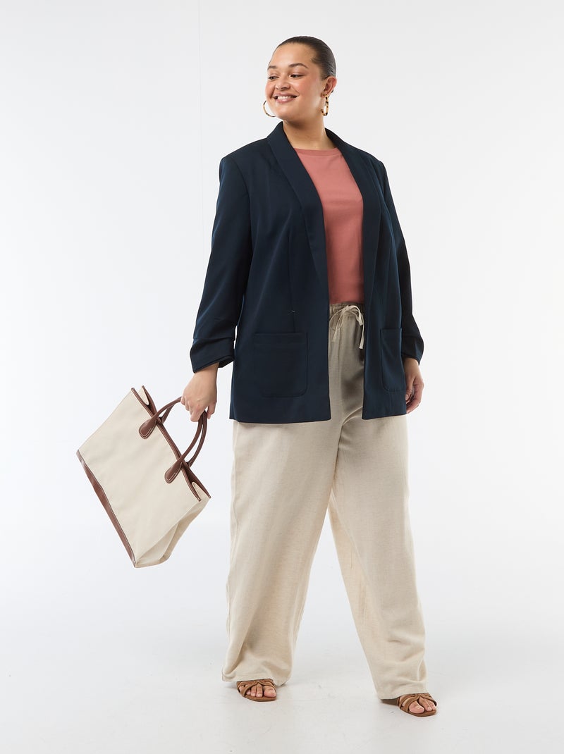 Blazer met lange mouwen Blauw - Kiabi