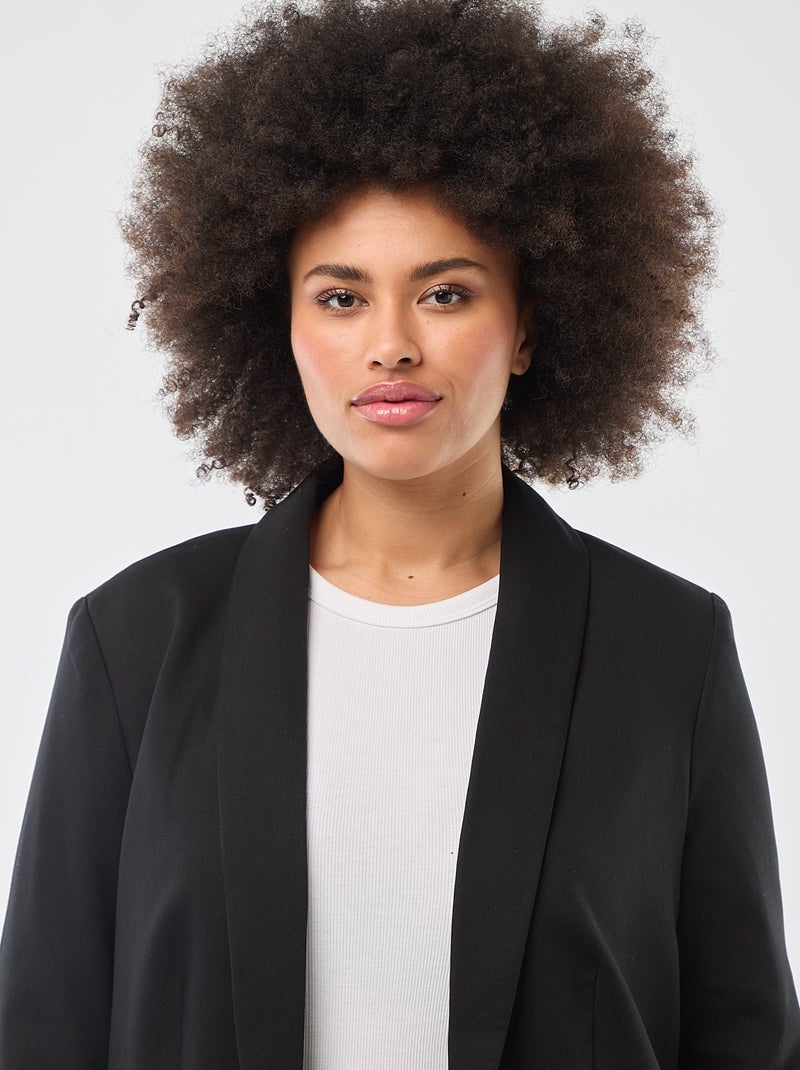 Blazer met lange mouwen zwart - Kiabi