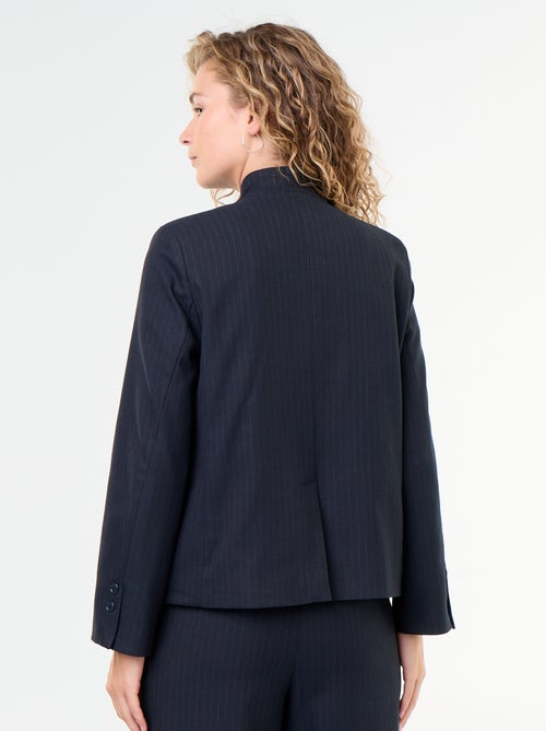 Blazer met opstaande kraag en overslageffect - Kiabi