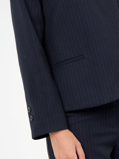 Blazer met opstaande kraag en overslageffect - Kiabi