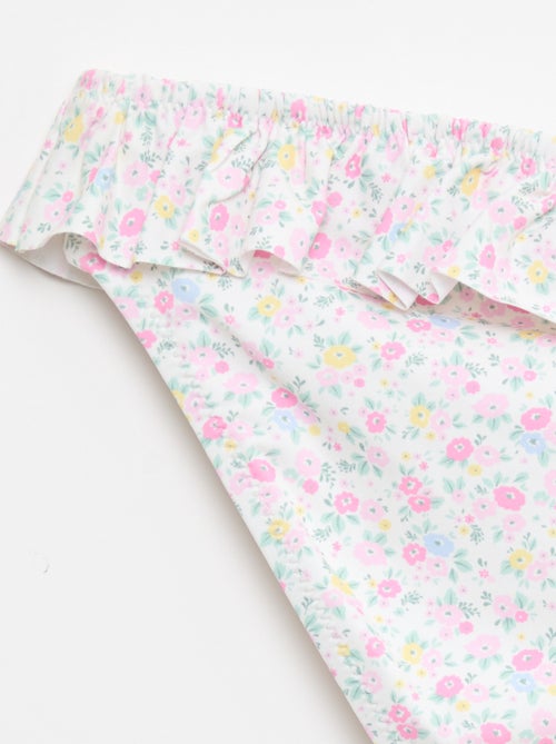 Bloemen badpak met smockwerk - 2-delig - Kiabi