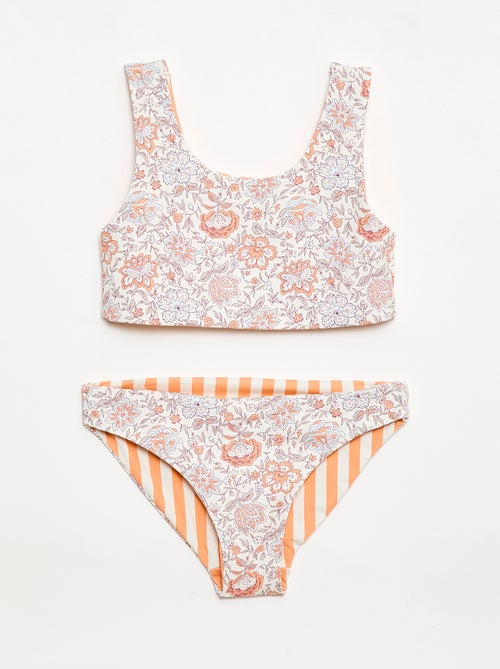 Bloemen badpak omkeerbaar - 2-delig - Kiabi