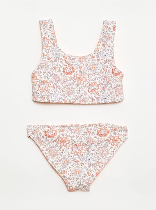 Bloemen badpak omkeerbaar - 2-delig - Kiabi