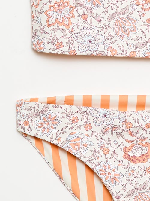 Bloemen badpak omkeerbaar - 2-delig - Kiabi