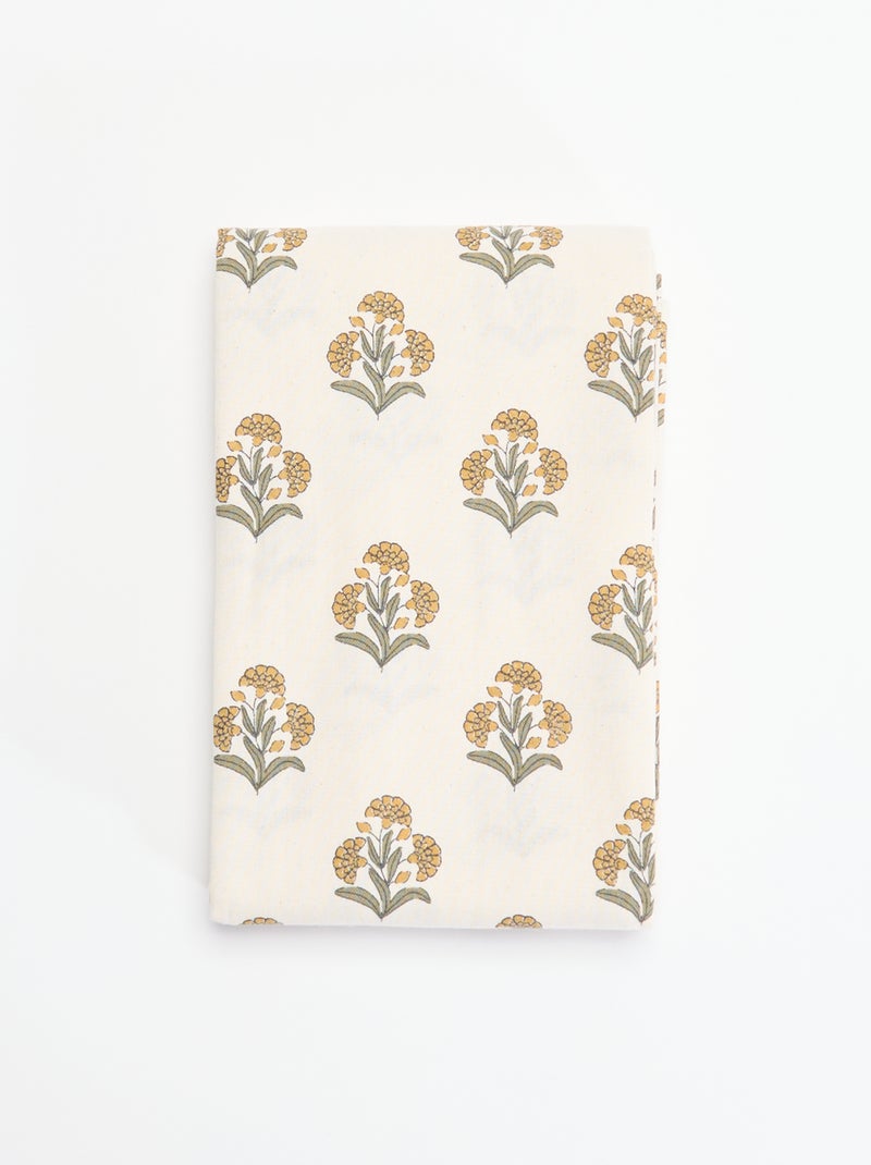 Bloemenprint tafelkleed Groen - Kiabi