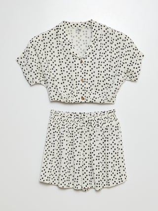 Bloesje + short - 2-delig
