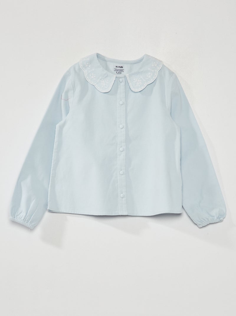 Bloesje van corduroy BLAUW - Kiabi