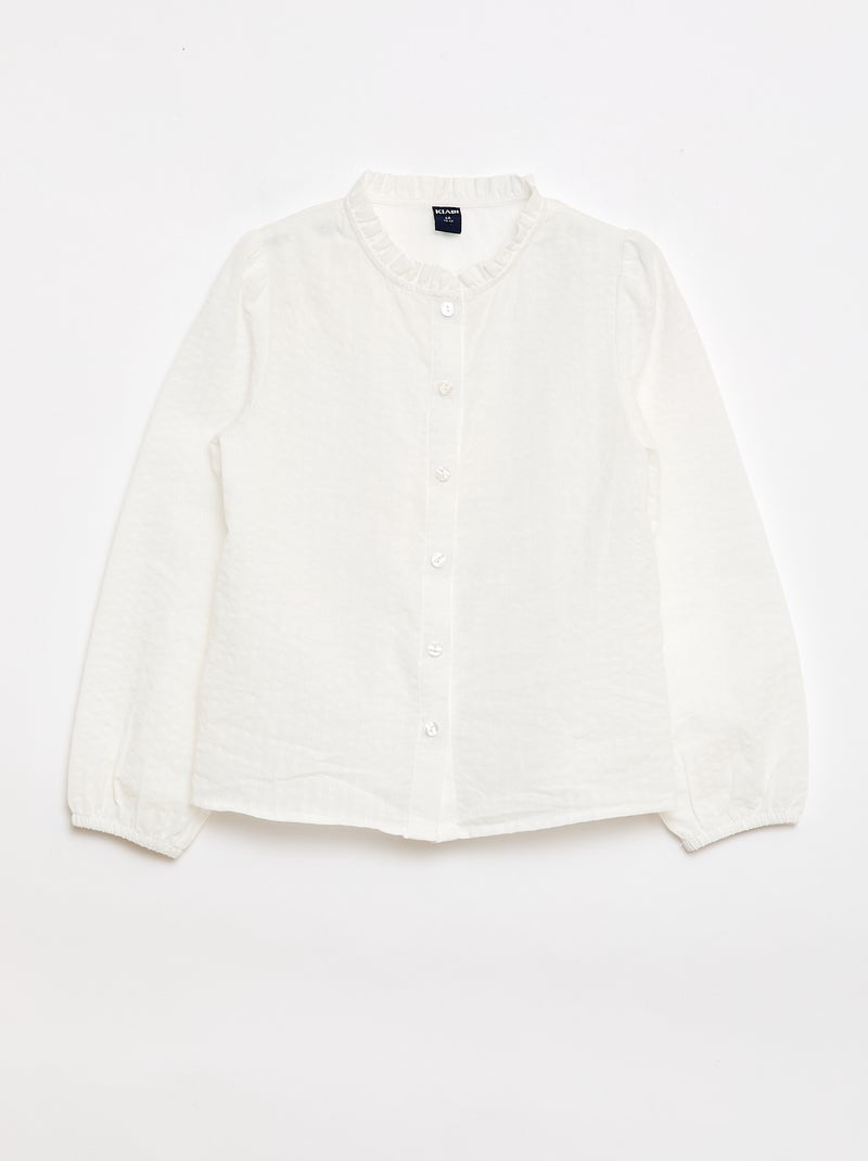 Blouse - gemakkelijk aan te trekken collectie Wit - Kiabi