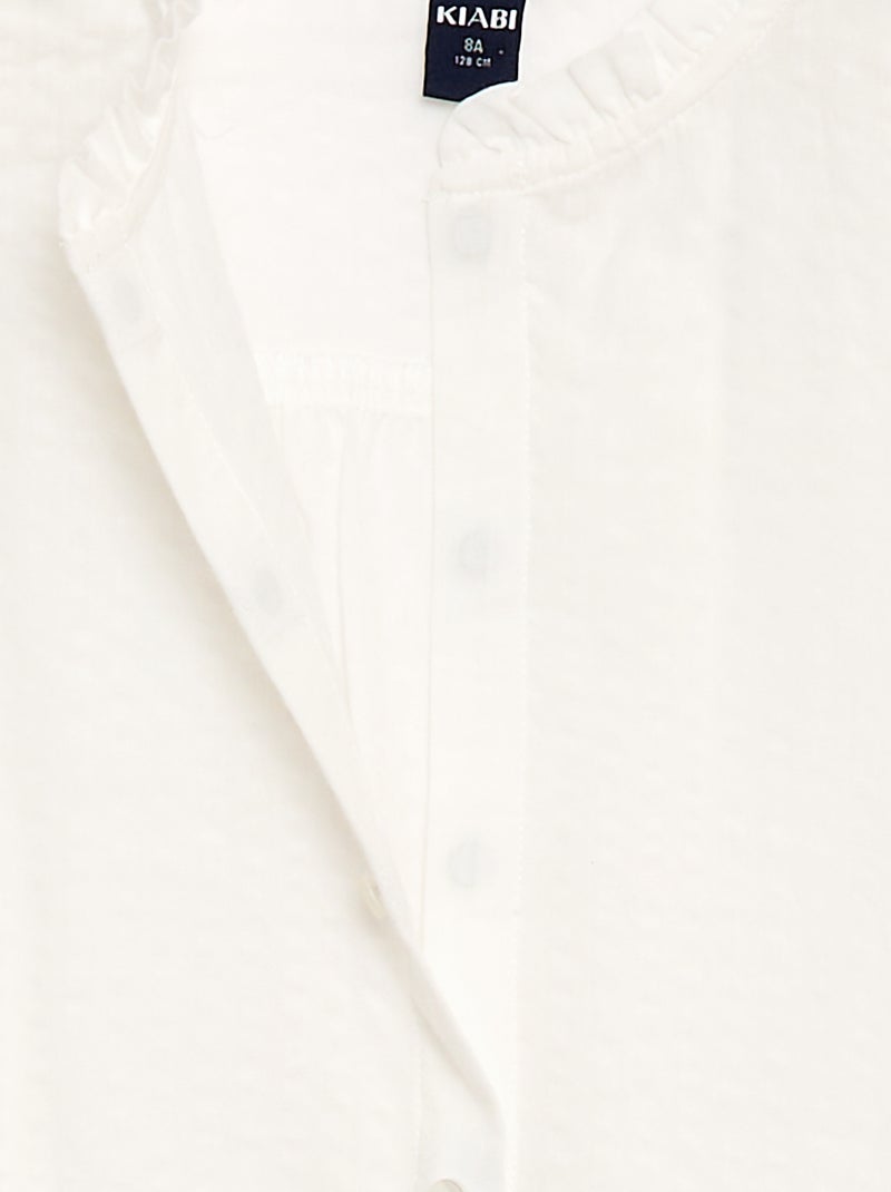 Blouse - gemakkelijk aan te trekken collectie Wit - Kiabi
