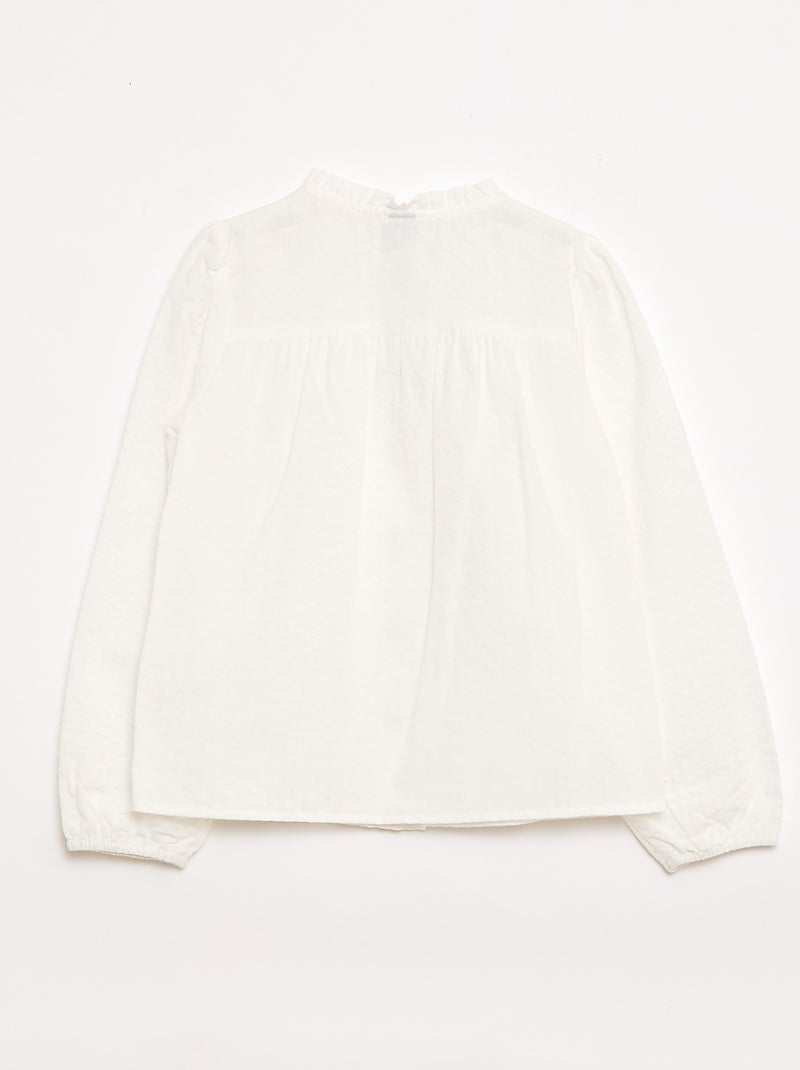 Blouse - gemakkelijk aan te trekken collectie Wit - Kiabi