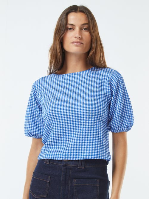 Blouse met aantrekkoordje - Kiabi