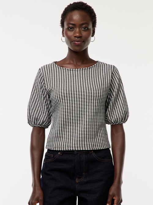 Blouse met aantrekkoordje - Kiabi