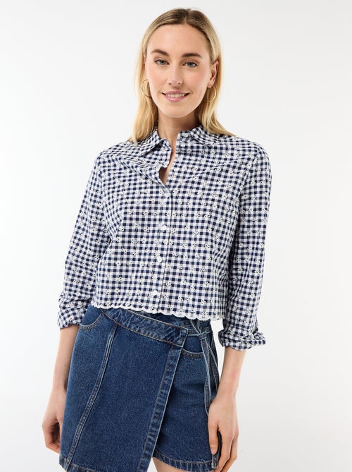 Blouse met all-over borduursels - Kiabi