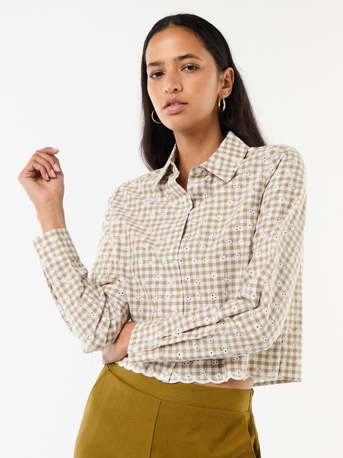 Blouse met all-over borduursels - Kiabi