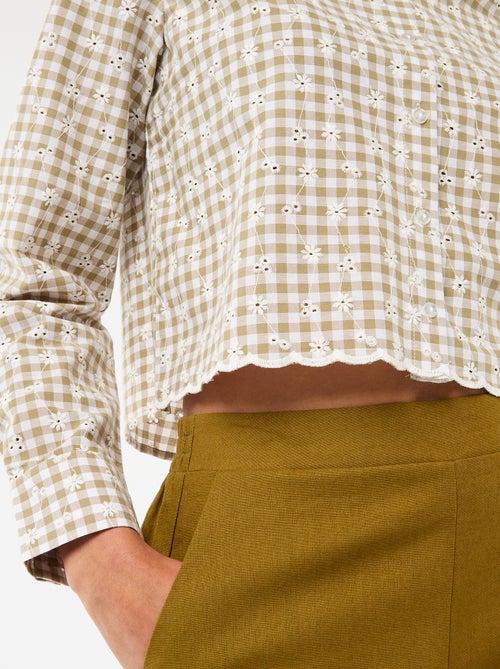 Blouse met all-over borduursels - Kiabi