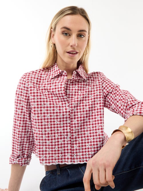 Blouse met all-over borduursels - Kiabi