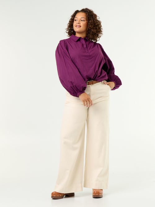 Blouse met ballonmouwen - Kiabi