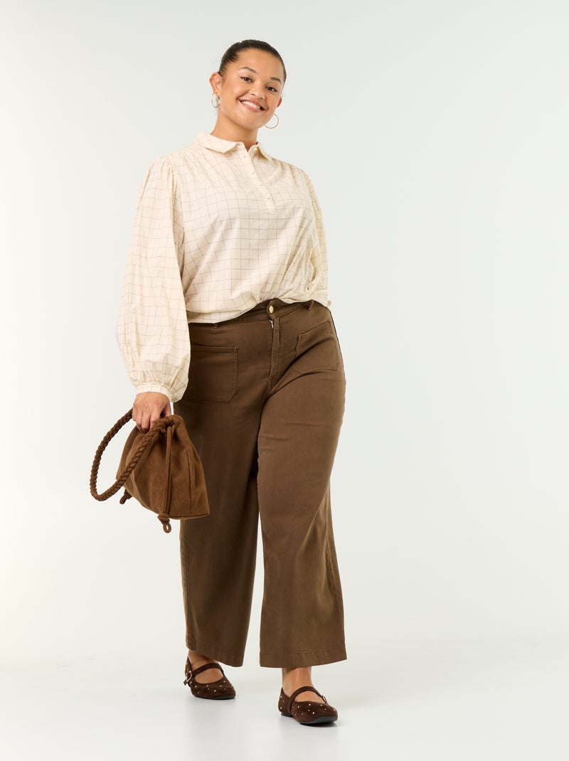 Blouse met ballonmouwen Wit - Kiabi