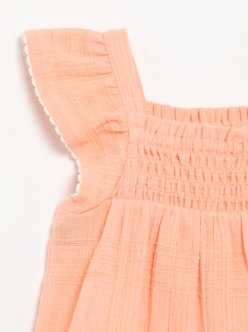 Blouse met bandjes van dobby - Kiabi Blouse met bandjes van dobby - Kiabi