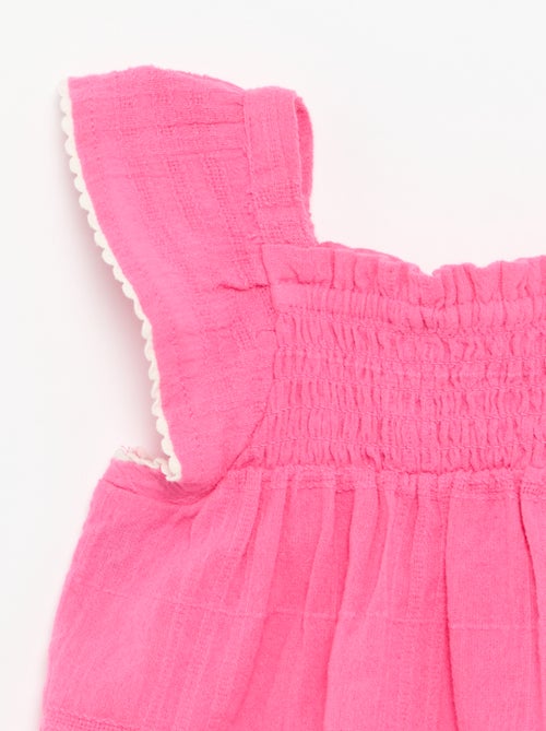 Blouse met bandjes van dobby - Kiabi Blouse met bandjes van dobby - Kiabi
