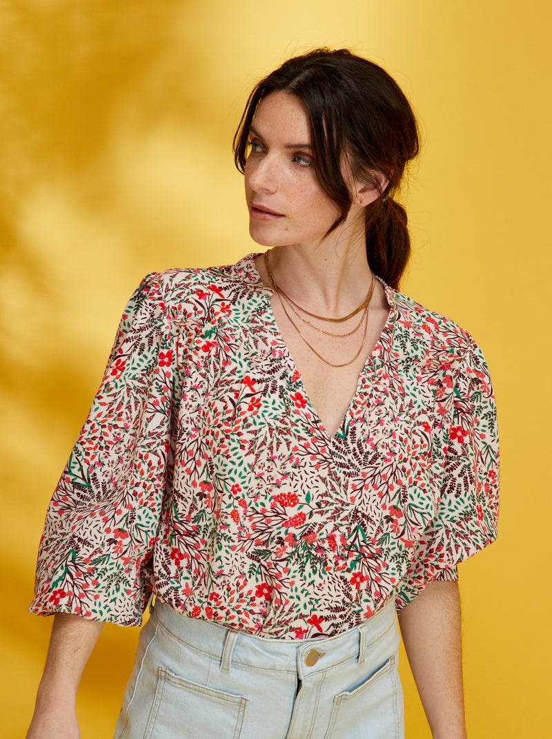 Blouse met bloemenprint ROSE - Kiabi