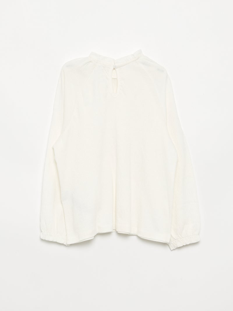Blouse met blousestijl Wit - Kiabi
