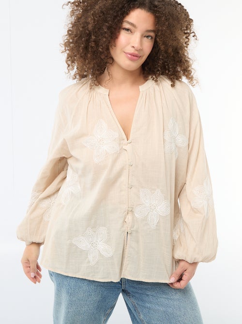 Blouse met borduursels - Kiabi