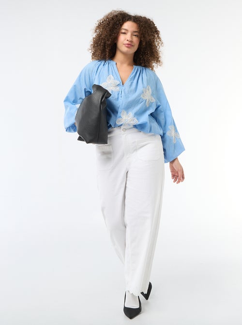 Blouse met borduursels - Kiabi Blouse met borduursels - Kiabi