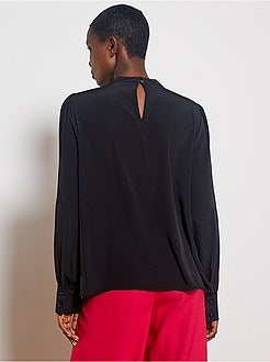Blouse met een hoge kraag en V-hals - Kiabi