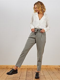 Blouse met een platte kraag en borstzak - Kiabi