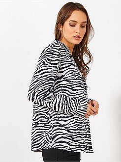 Blouse met een platte kraag en borstzak - Kiabi