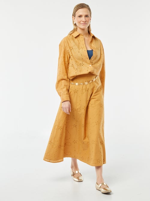 Blouse met Engels borduurwerk - Kiabi