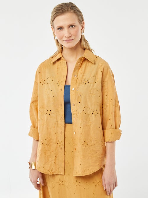 Blouse met Engels borduurwerk - Kiabi